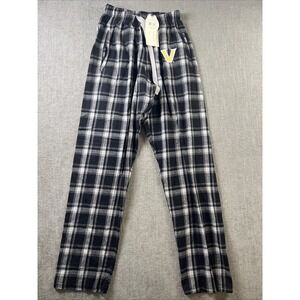 Vanderbilt Commodore's Lounge Pants Women's XXS Sleepwear Plaid Black Gray BXC